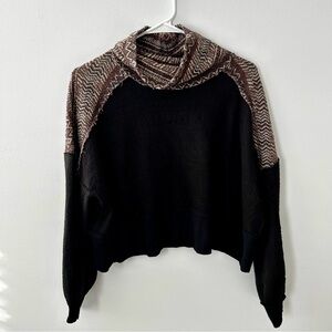 Free People At The Lodge Sweater Oversized Turtleneck Pullover XS We the Free